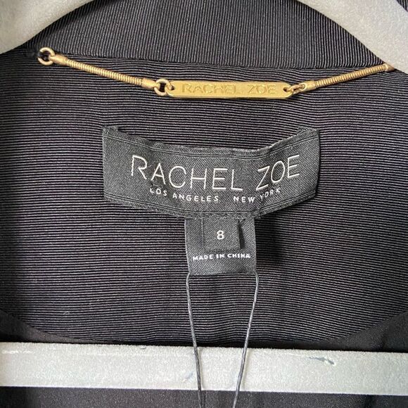 NWT Rachel Zoe Velvet Black Blazer Shimmer Double Breasted Size M - Picture 11 of 11